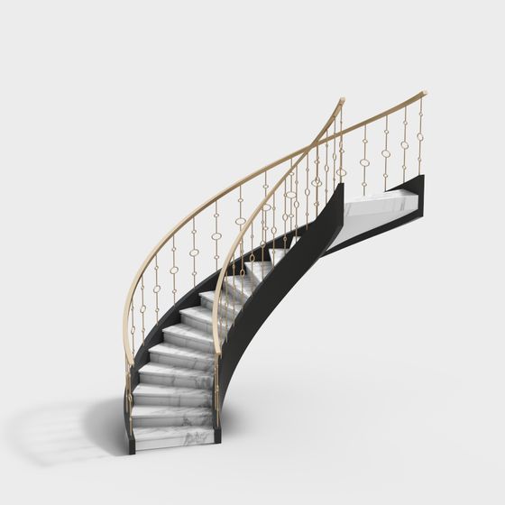 escalier courbé moderne