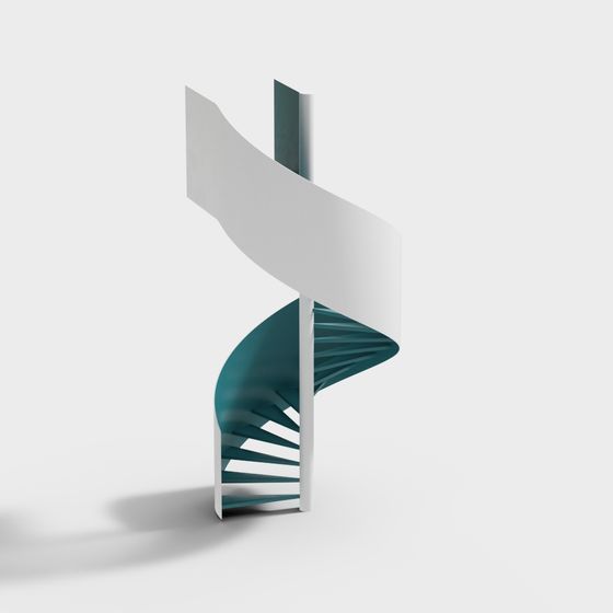 Elegant Spiral Staircase 3D model