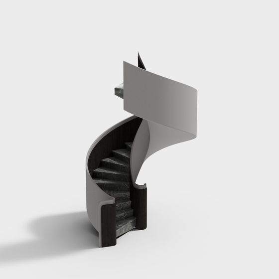 Stylish Spiral Staircase 3D model