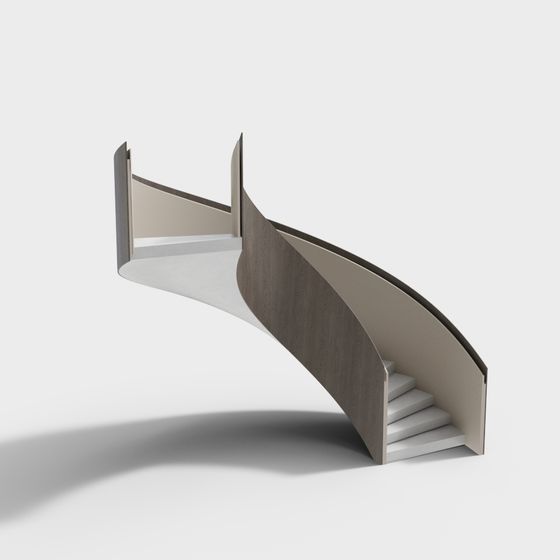 Elegant Spiral Staircase 3D model
