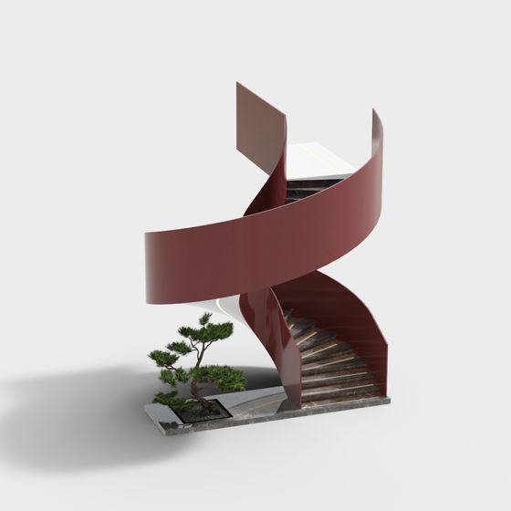 Spiral Staircase Design - Pink