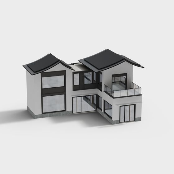 Urban Villa 3D Model for Contemporary Design
