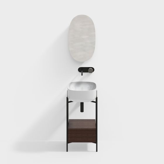Minimalist Elegant Wash Basin 3D model