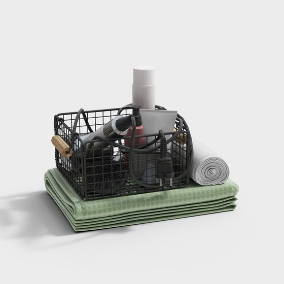 Low-Poly Storage Basket 3D model