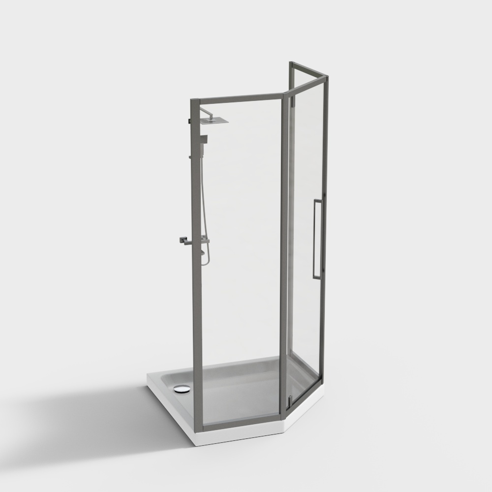 Minimalist Shower Room 3D model
