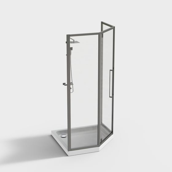 Sleek Shower Room 3D model for Contemporary Spaces