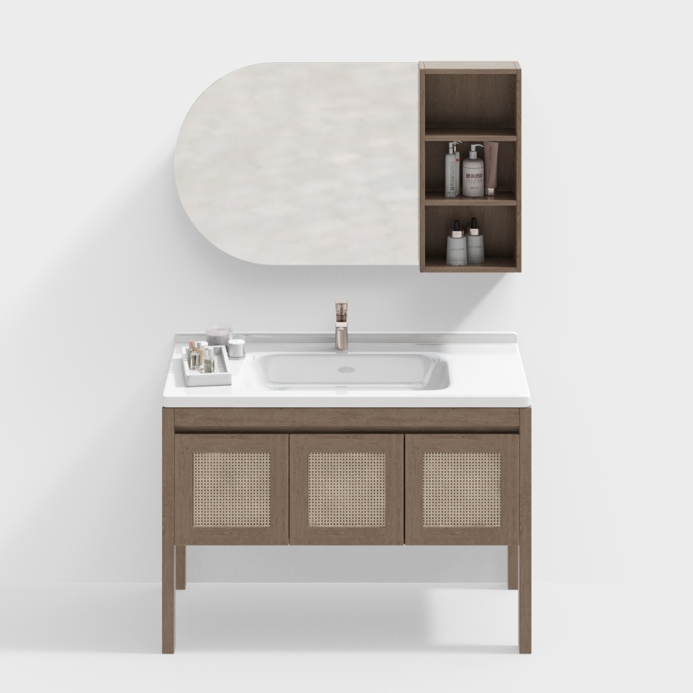 Stylish Bathroom Cabinet 3D model for Contemporary Spaces