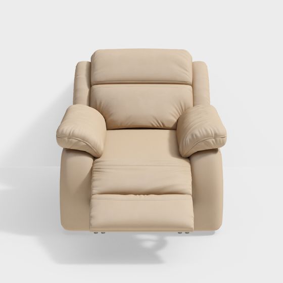 Earth Tone Home Theater Function Sofa 3D Model