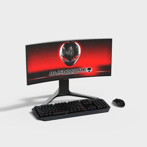 High-Quality Low-Poly 3D Computer Set Model