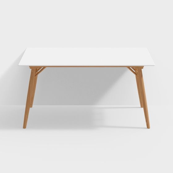 Elegant Scandinavian Dining Table 3D model