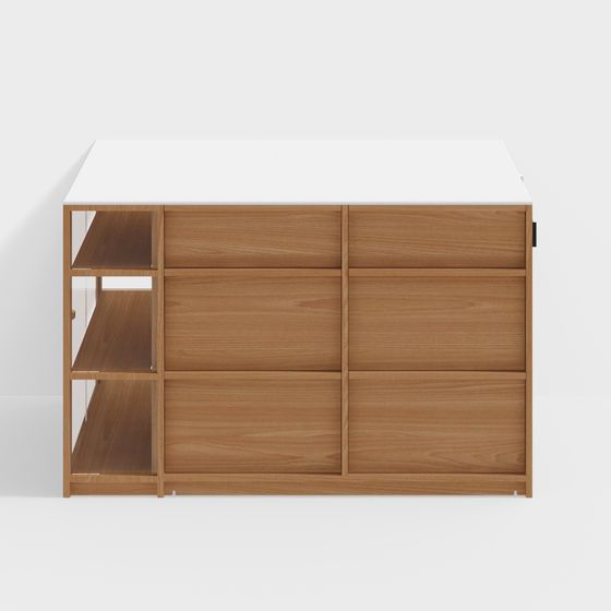 Urban Bookshelf 3D model for Modern Interiors
