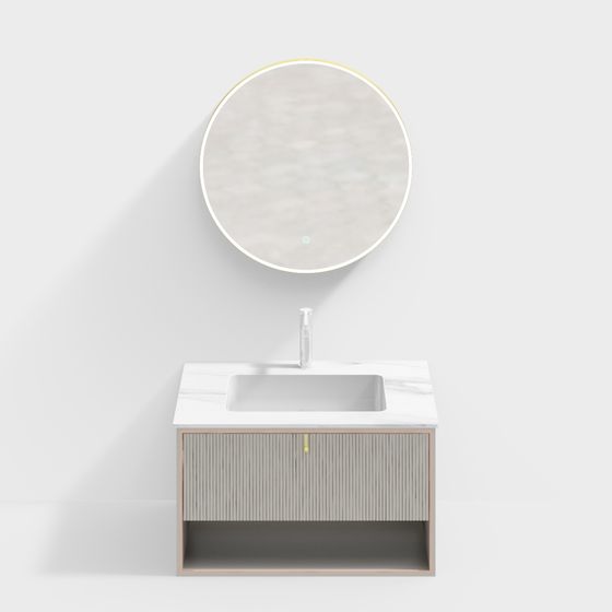 Modern Minimalist Bathroom Cabinet 3D model