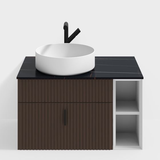 Sleek Modern Bathroom Cabinet 3D model