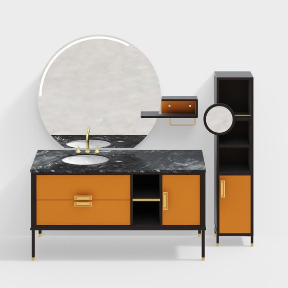 Stylish Bathroom Furniture 3D model for Modern Interiors