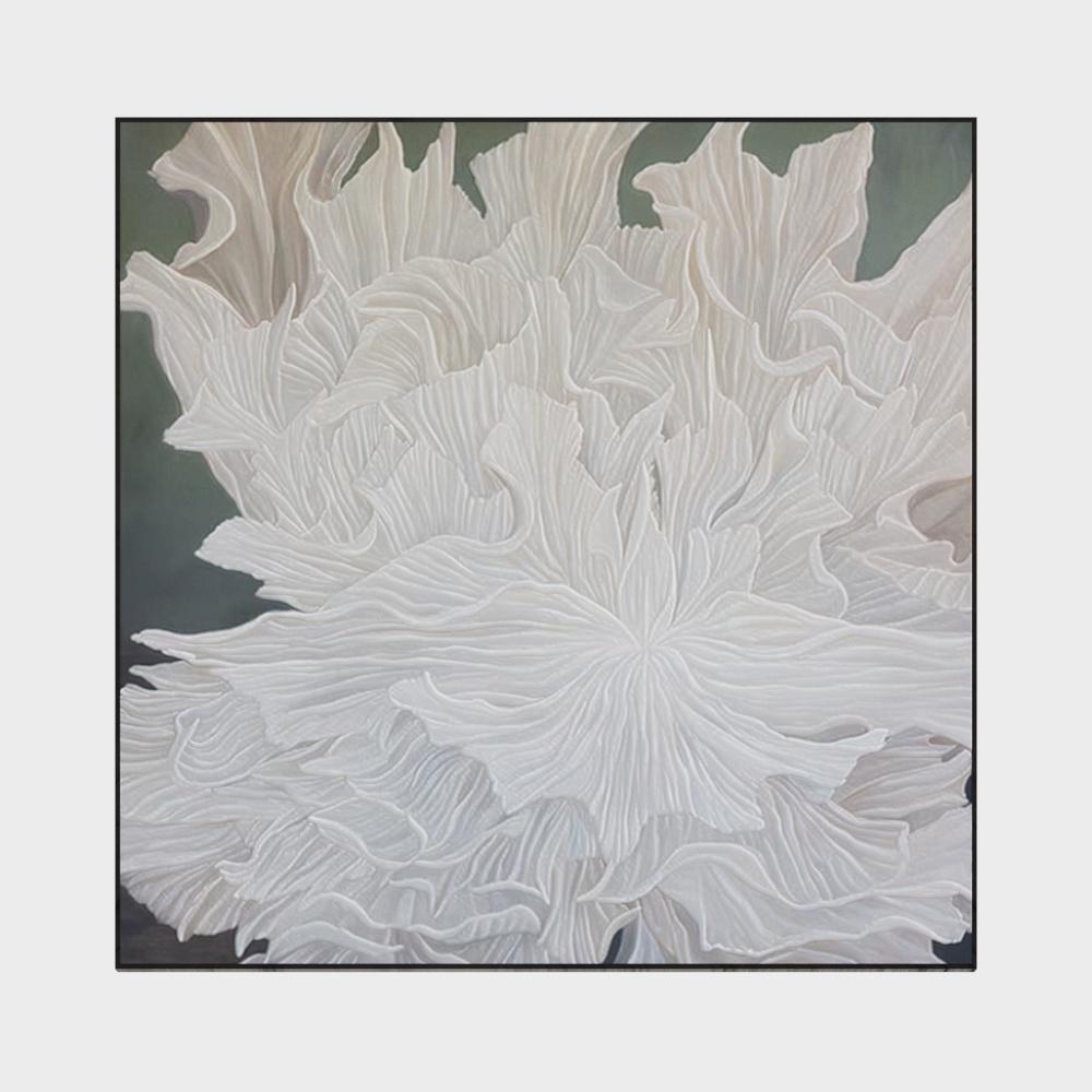 Realistic White Flower 3D Model – Layered Petal Design