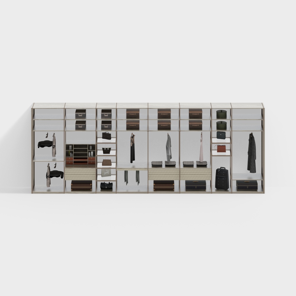 Moderne Metall offene Garderobe