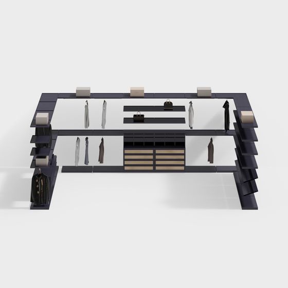 Sleek Modern Clothing Store 3D model