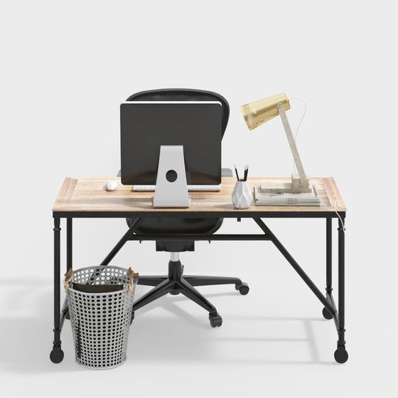 Industrial Style Desk 3D model