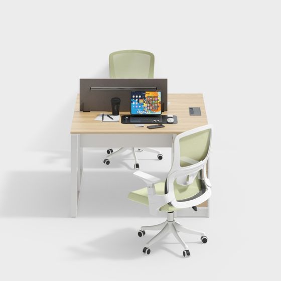 Modern Office Desk and Chair Combo 3D model