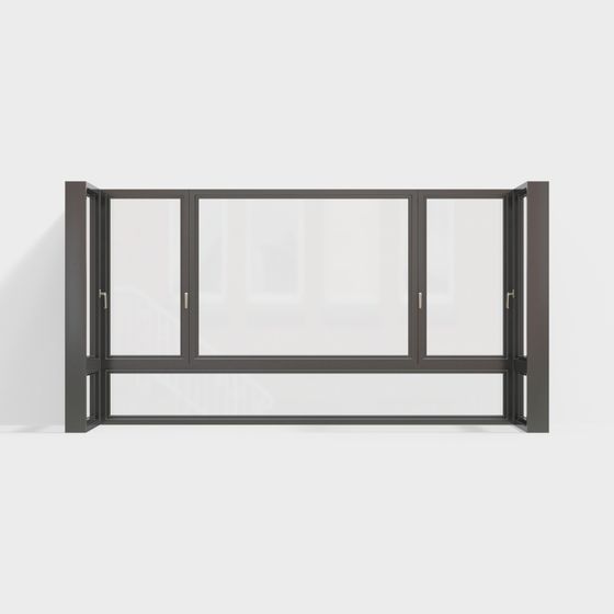 Modern Aluminum Window 3D model