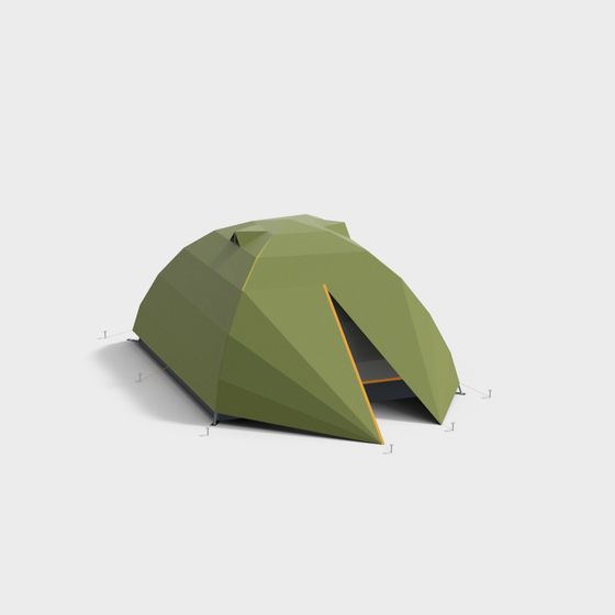 Modern Low-Polygon 3D Tent Model