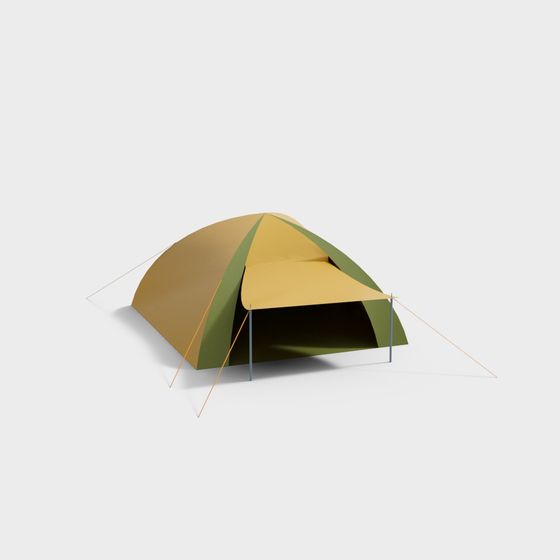 Stylish Low Poly Tent 3D model for Outdoor Adventures