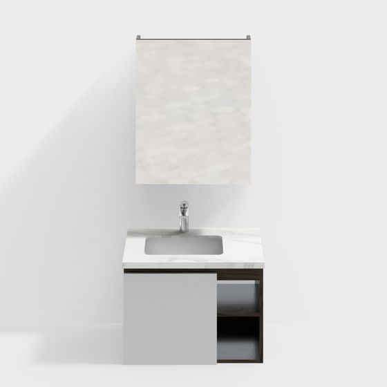 Minimalist Bathroom Cabinet 3D model
