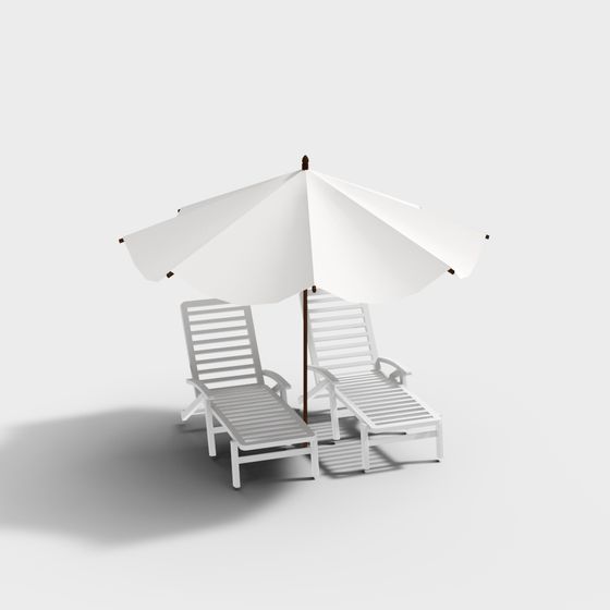 Stunning Beachside Sunbathing Setup 3D model