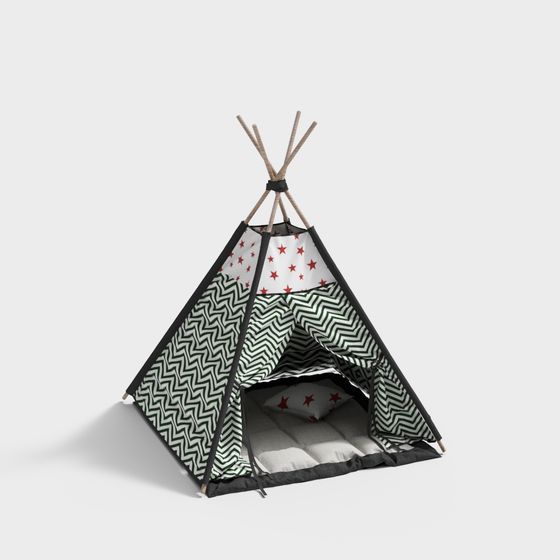Little Adventurer Tent 3D model for Kids