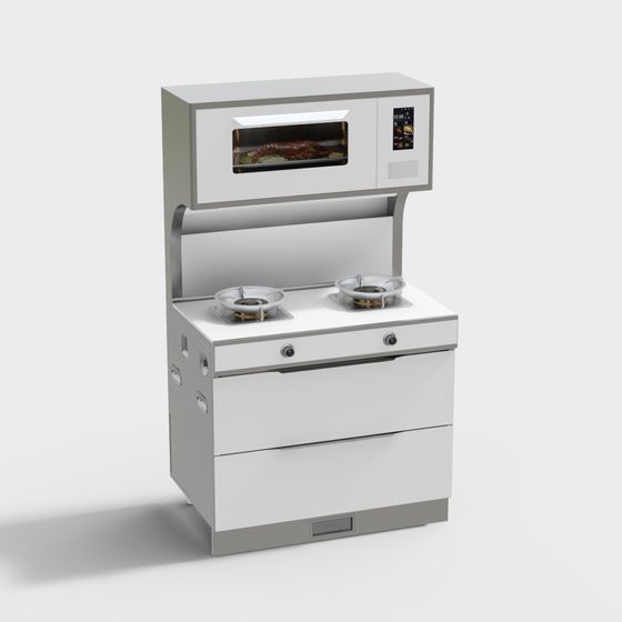 Smart Cooking Center 3D model for Modern Kitchens