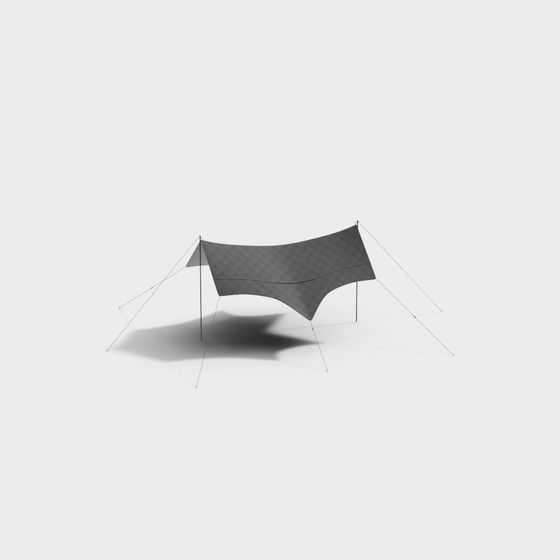 Stylish Camping Tent 3D Model