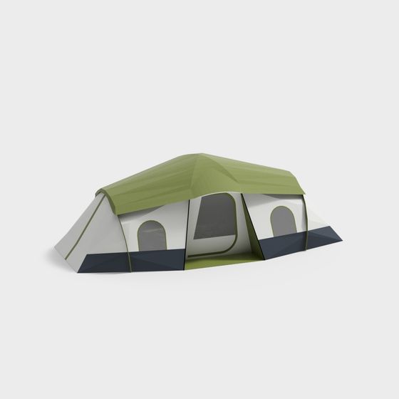 Low Poly Outdoor Tent 3D model for Adventures