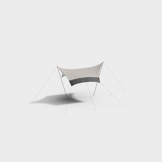 Hanging Tent 3D Model - Modern Minimalist Design