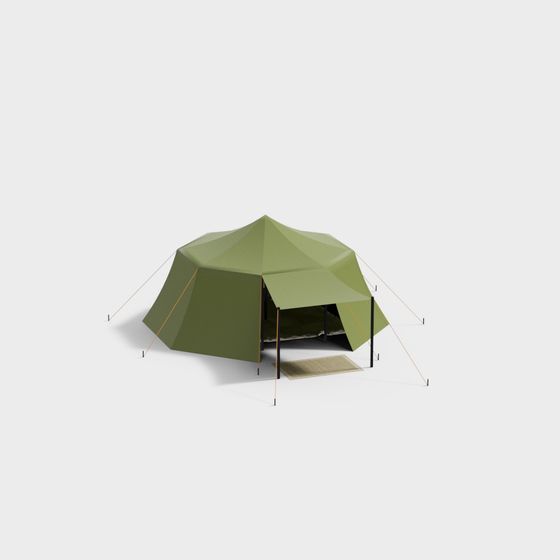 Eco-Friendly Camping Tent 3D model for Various Projects