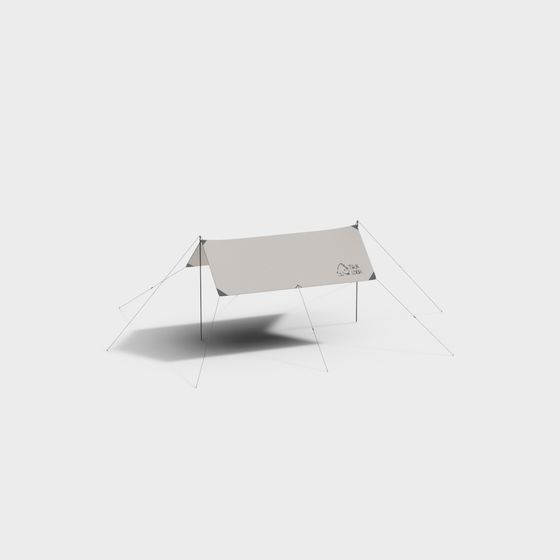 Stylish Low-Poly Camping Tent 3D Model