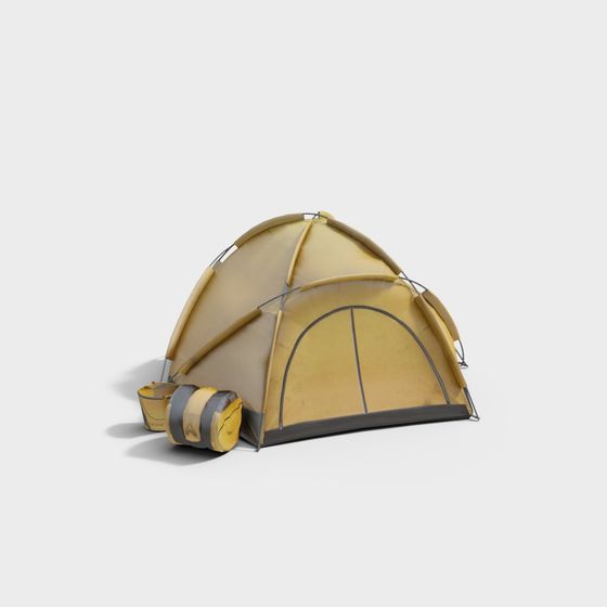 Stylish Low-Polygon Tent 3D model for Outdoor Adventures
