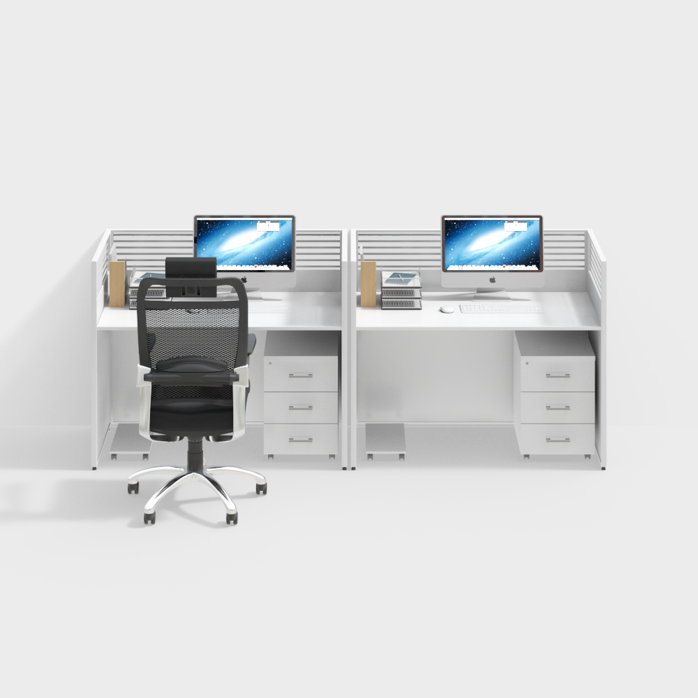 Modern stylish office desk and chair combination
