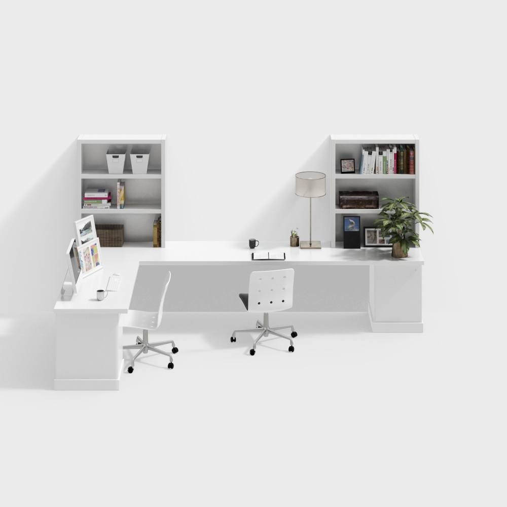 Combinaison de bureau et chaise de bureau simple
