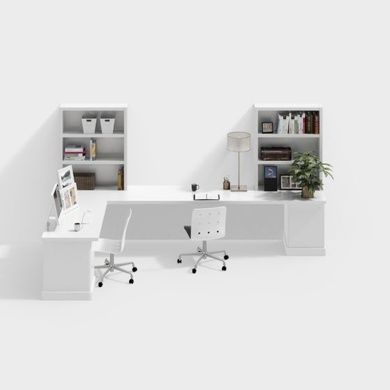 Combinaison de bureau et chaise de bureau simple