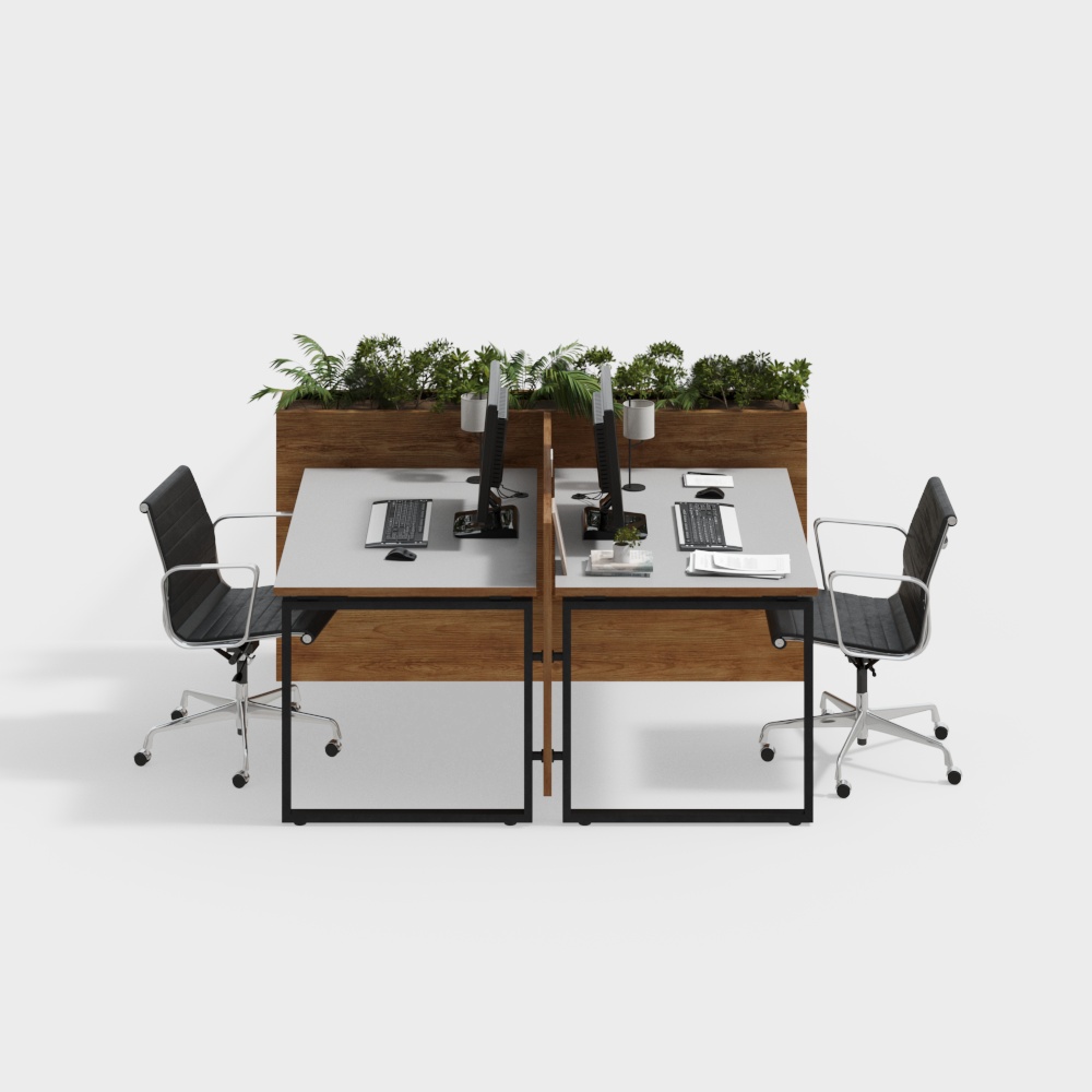 Combinación de escritorio y silla de oficina simple