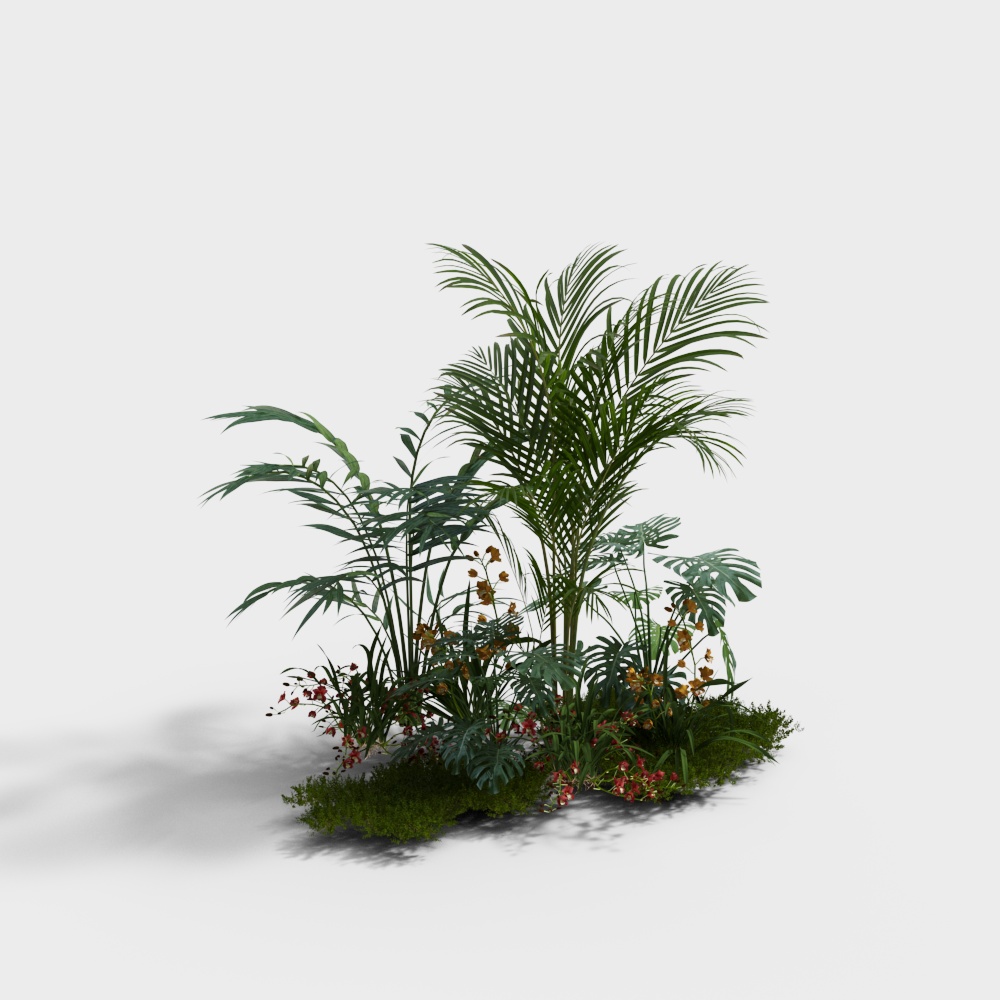 กองดอกไม้และพืช