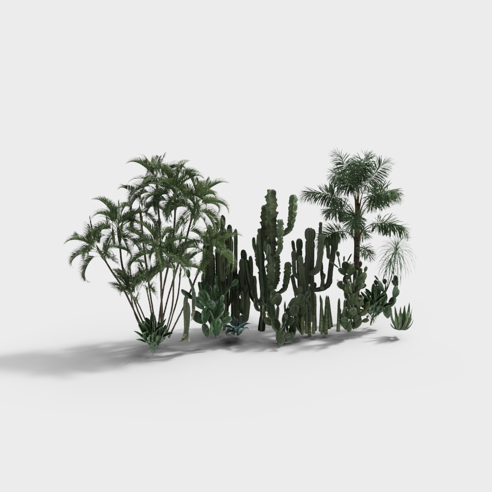 Modern landscape plant pile