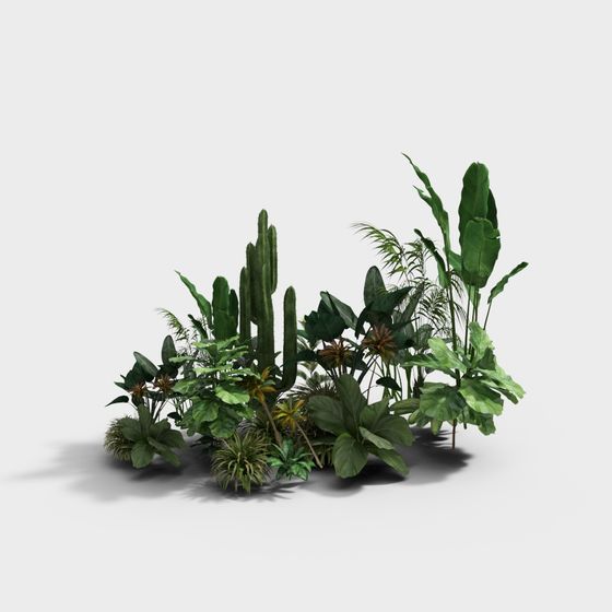 Jungle Oasis 3D model - Lush Tropical Rainforest