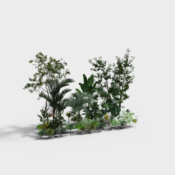 Modern landscape plant pile