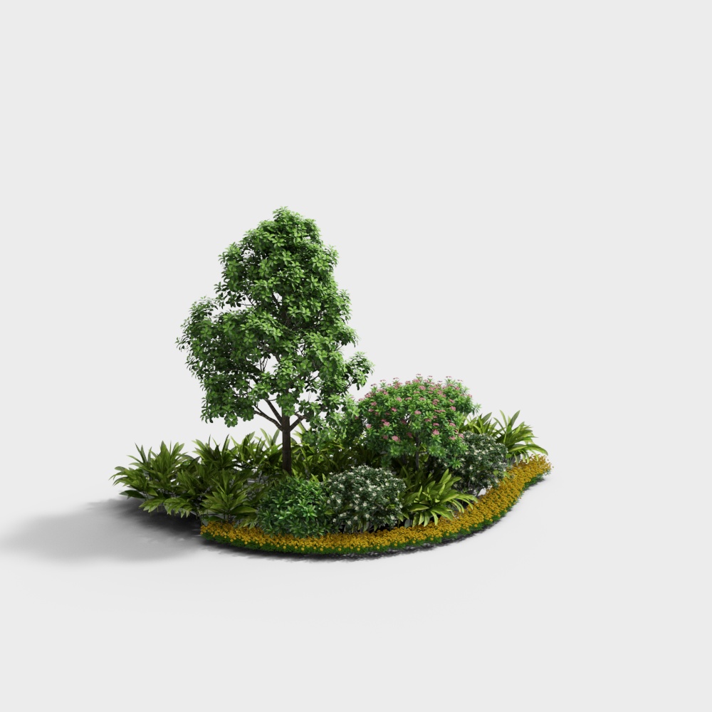 Vibrant Garden Corner 3D model