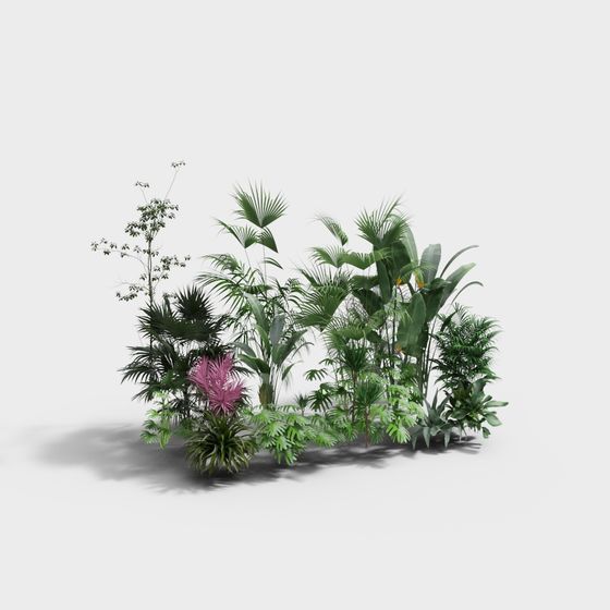 Jungle Oasis Low Poly 3D model