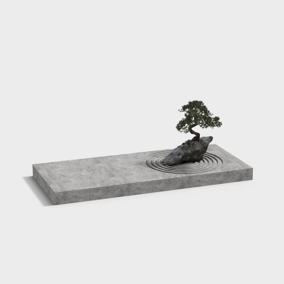 Zen Garden Bonsai 3D model