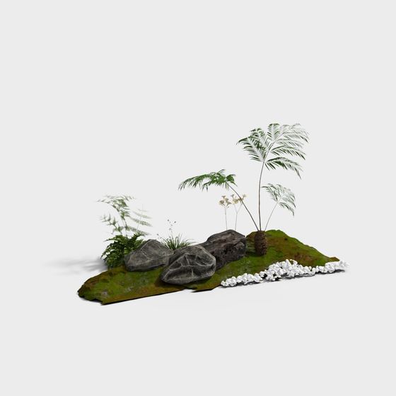 Tropical Island 3D Model for Creative Projects