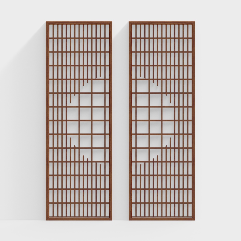 Japanese style log partition fence