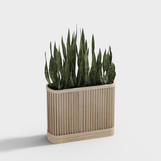 Elegant Low-Poly Plant Pot 3D Model